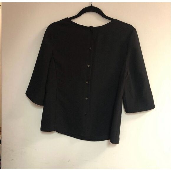 Reiss Grace Black Button-Detail Blouse size 8/40 excellent condition - Picture 4 of 9